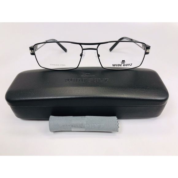 New Wide Guyz Black COSTELLO Eyeglasses 59mm for The Stylish Large Man - Picture 2 of 11